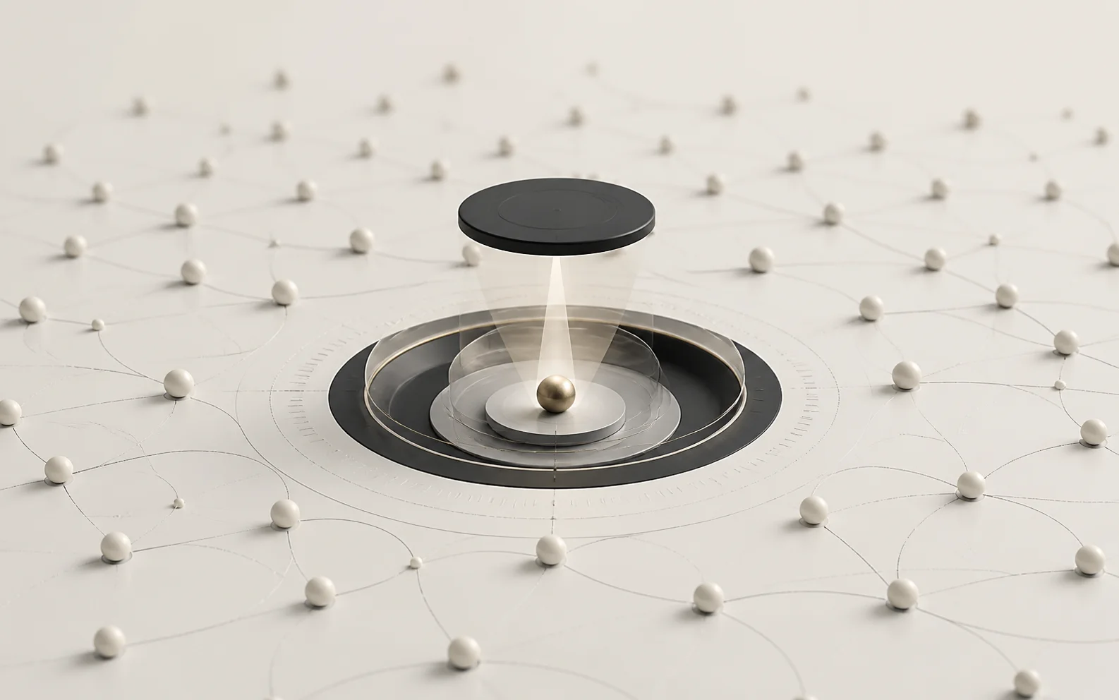 AI 系统从大量候选中发现商业机会的抽象场景