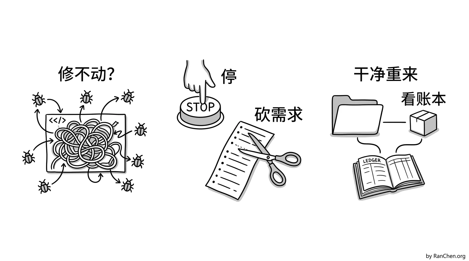 AI coding 里修不动就该干净重来
